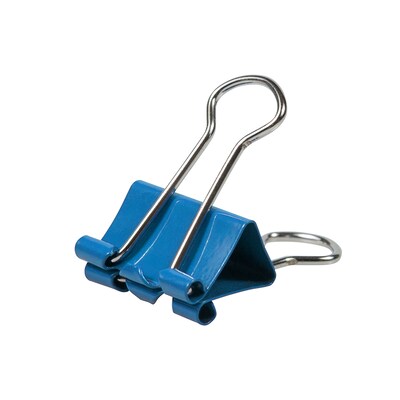 JAM Paper® Colored Binder Clips, Small, 19mm, Blue, 25/pack (334BCBU)