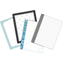 Barker Creek Chevron & Dots Computer Paper, 8.5 x 11, 50 sheets EA of four designs, 200 sheets/Set