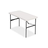 Quill Brand® Folding Table, 48L x 24W, Gray Granite (79203/54406)