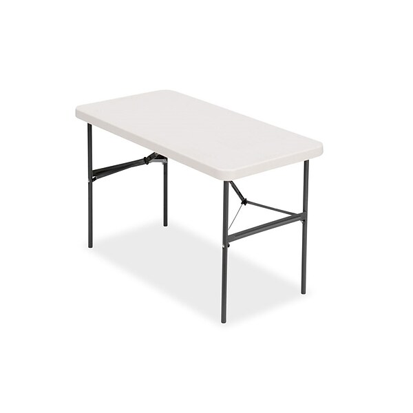 Quill Brand® Folding Table, 48L x 24W, Gray Granite (79203/54406)