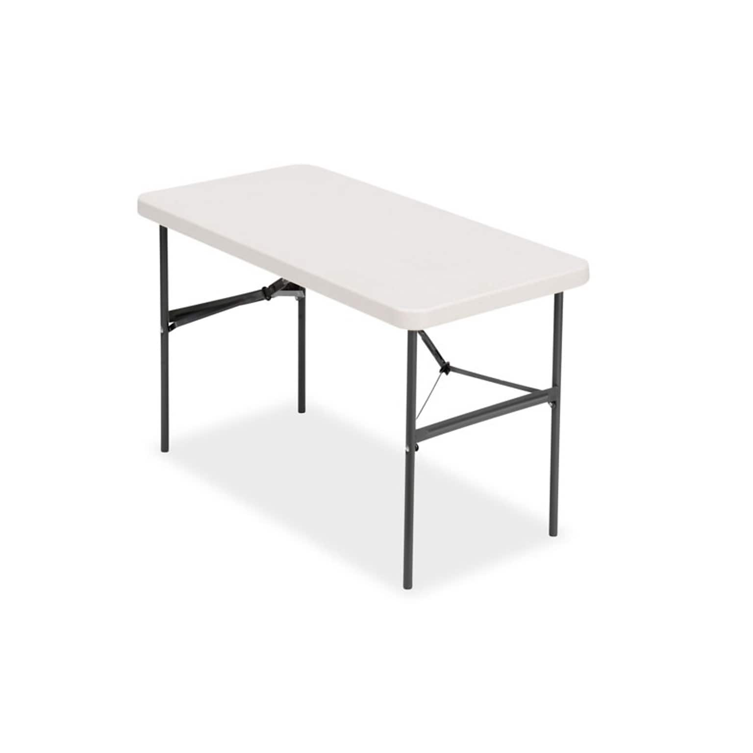 Quill Brand® Folding Table, 48L x 24W, Gray Granite (79203/54406)