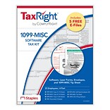 ComplyRight TaxRight 2021 1099-MISC 4-Part Laser Tax Form Kit with Software and Envelopes, 25/Pack (