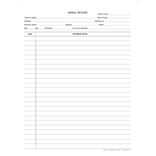 Medical  Arts Press® Wide Ruled Veterinary Animal Record Progress Notes, 250/Pack  (20477)