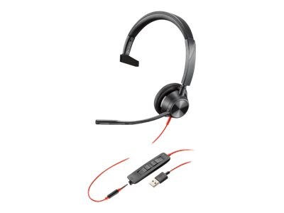 Plantronics Blackwire 3315 Wired Mono On Ear Computer Headset, Black (214014-01)
