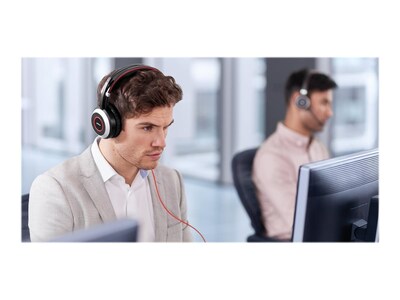 jabra Evolve 80 UC Noise Canceling Stereo Computer Headset, USB/3.5mm, UC Certified Black (7899-829-289)