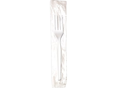 Dixie Individually WrappedPolystyrene Fork, Medium-Weight, White, 1000/Carton (FM23C7)