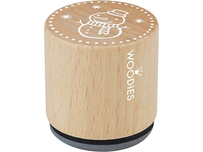 Woodies Stamp Kit, Snowman, Black Ink (071822KIT)