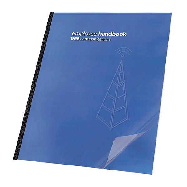 GBC Clear View Punchless Report Cover, Letter Size, Clear, 100/Pack (GBC2000036)