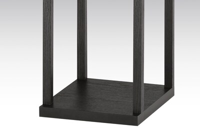 Adesso® Titan 72"H Black Shelf Floor Lamp with Off-White Fabric Shade (3193-01)