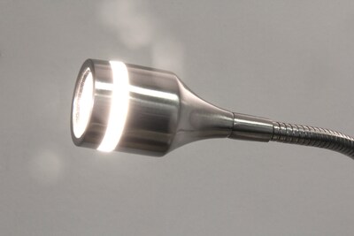 Adesso® Prospect LED Gooseneck Clip Lamp, Brushed Steel (3217-22)