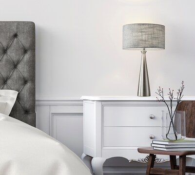 Adesso® Linda Incandescant Table Lamp, Brushed Steel (1517-22)