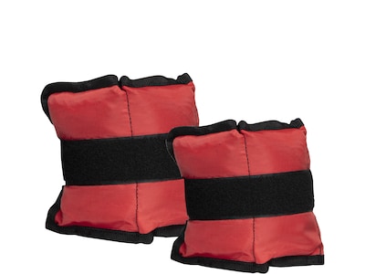 Mind Reader Red Ankle/Wrist Weight Set, 4 lbs. (2LB2AW-RED)