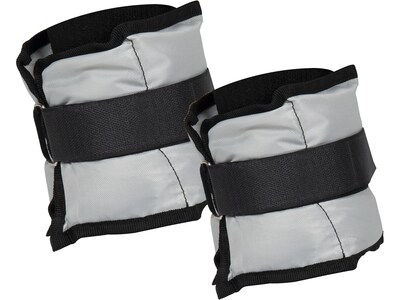 Mind Reader Gray Ankle/Wrist Weight Set, 4 lbs. (2LB2AW-GRY)