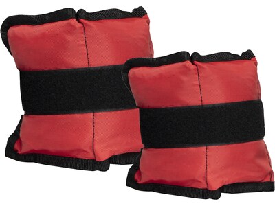 Mind Reader Red Ankle/Wrist Weight Set, 6 lbs. (3LB2AW-RED)