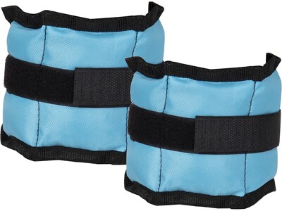Mind Reader Blue Ankle/Wrist Weight Set, 2 lbs. (1LB2AW-BLU)