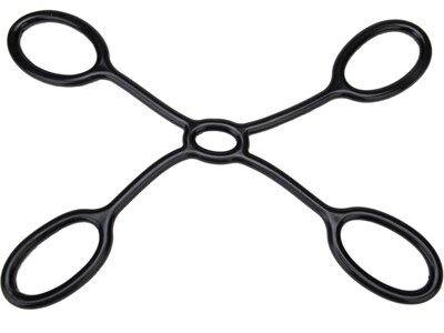 Mind Reader Black X-Shaped Chest Expander, 13.5 (XCHEX-BLK)