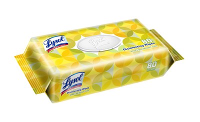 LYSOL® Disinfecting Wipes, Lemon & Lime Blossom, 80 Wipes per Pack, 6 Pk/CT (1920099716)