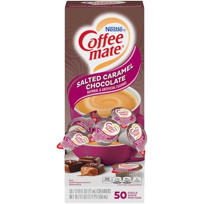 Coffee mate Salted Caramel Chocolate Liquid Creamer, 0.38 Oz., 50/Box (77197)