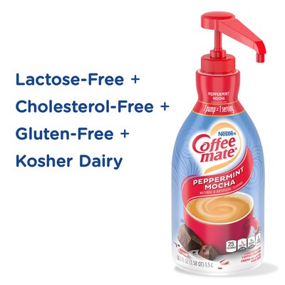 Coffee-mate Liquid Coffee Creamer, Pump Dispenser, Peppermint Mocha, 1.5 Liter (29600)
