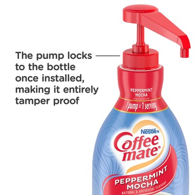Coffee-mate Liquid Coffee Creamer, Pump Dispenser, Peppermint Mocha, 1.5 Liter (29600)
