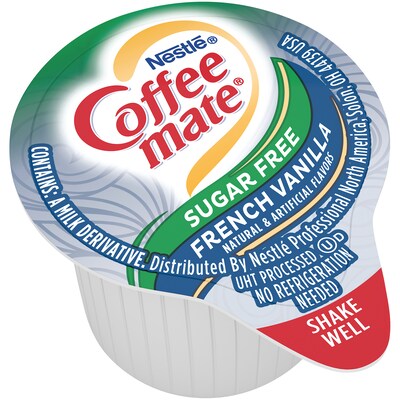 Coffee mate Sugar-Free French Vanilla Liquid Creamer, 0.38 Oz., 50/Box (NES17570)
