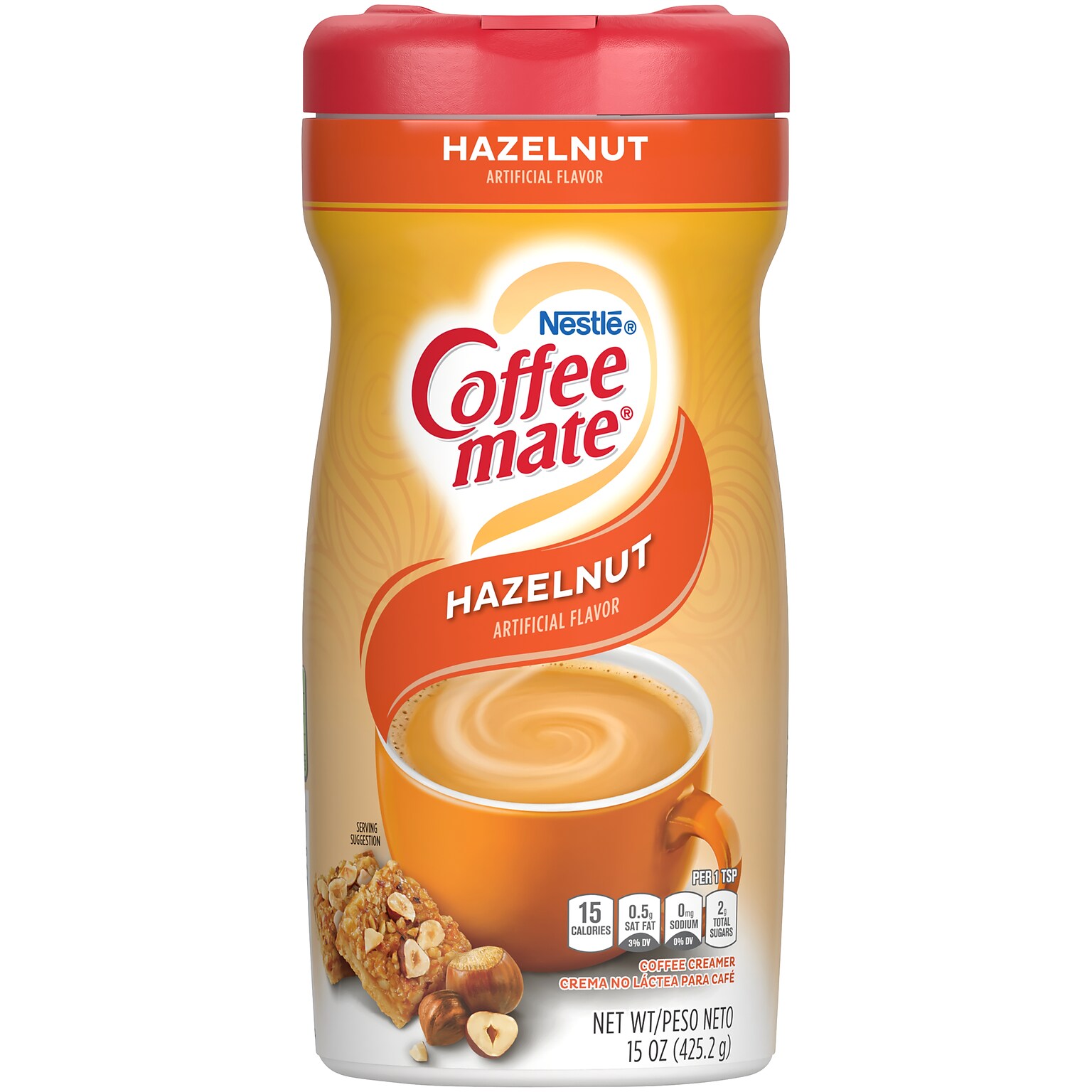Coffee-mate Hazelnut Powdered Creamer, 15 Oz. (NES12345)