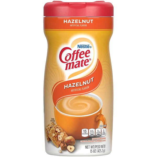 Coffee-mate Hazelnut Powdered Creamer, 15 Oz. (NES12345)