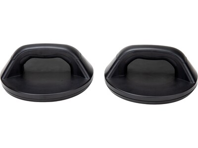 Mind Reader Black Push-Up Handle, 7.94, 2/Set (PUSHWHEEL-BLK)