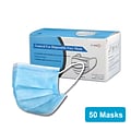 Disposable Earloop Half Face Mask, Assorted, 50/Box (WXDKZ0007E/ET10000/FM-34EE)
