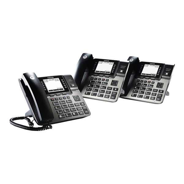 Motorola 4-Line Corded Phone Bundle, Gray (ML1002D)