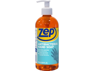 Zep Antibacterial Liquid Hand Soap, Fresh/Clean, 500mL (R46101)