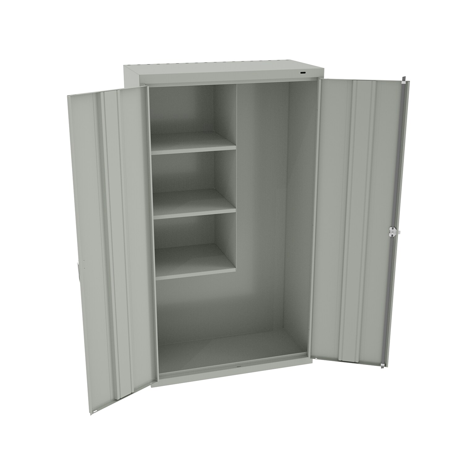 Tennsco 64 Steel Janitorial Supply Cabinet with 3 Shelves, Light Gray (JAN6618DH-LGY)