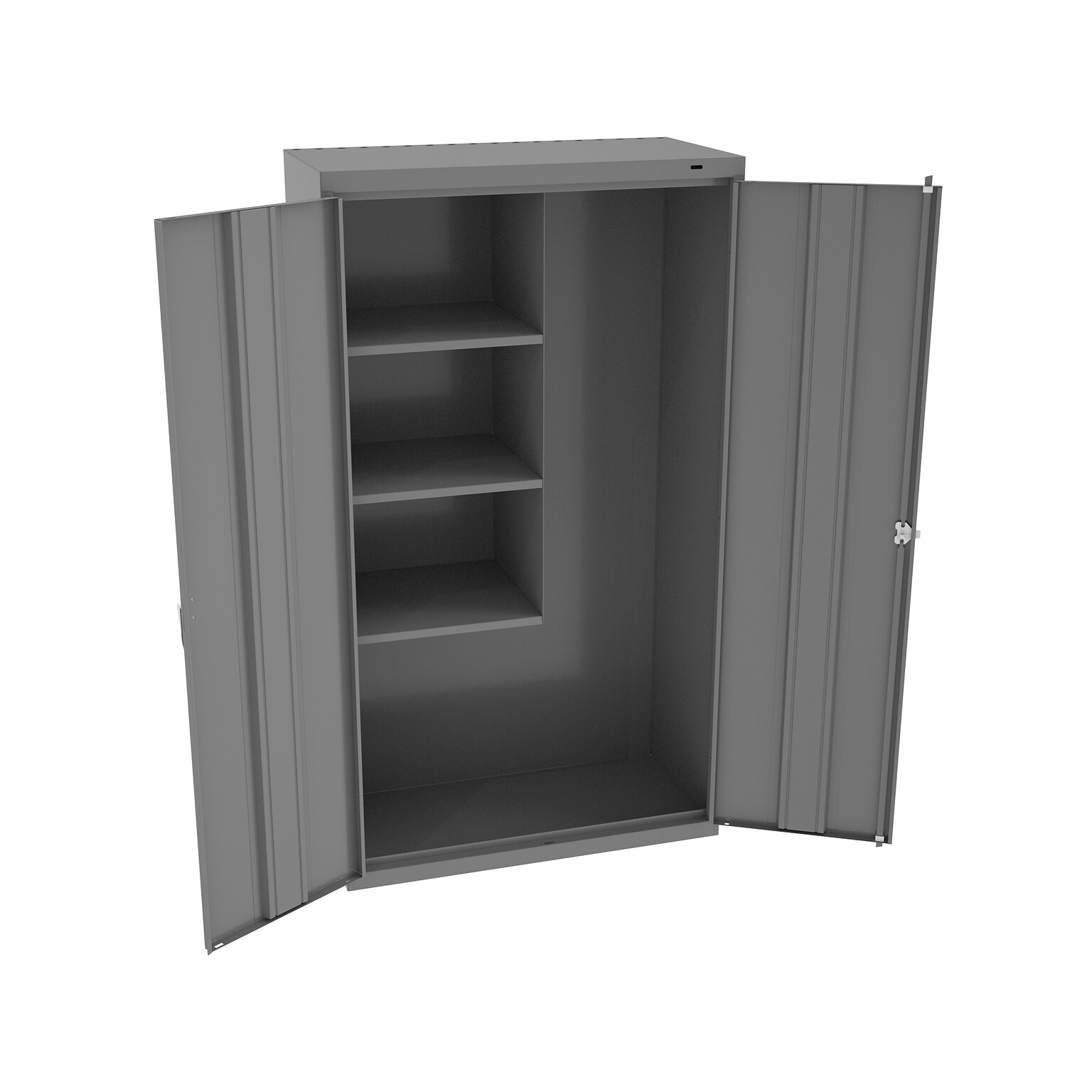 Tennsco 64 Steel Janitorial Supply Cabinet with 3 Shelves, Medium Gray (JAN6618DH-MGY)
