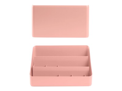 Poppin Polystyrene Wall/Desk Organizer Set, Blush (108022)