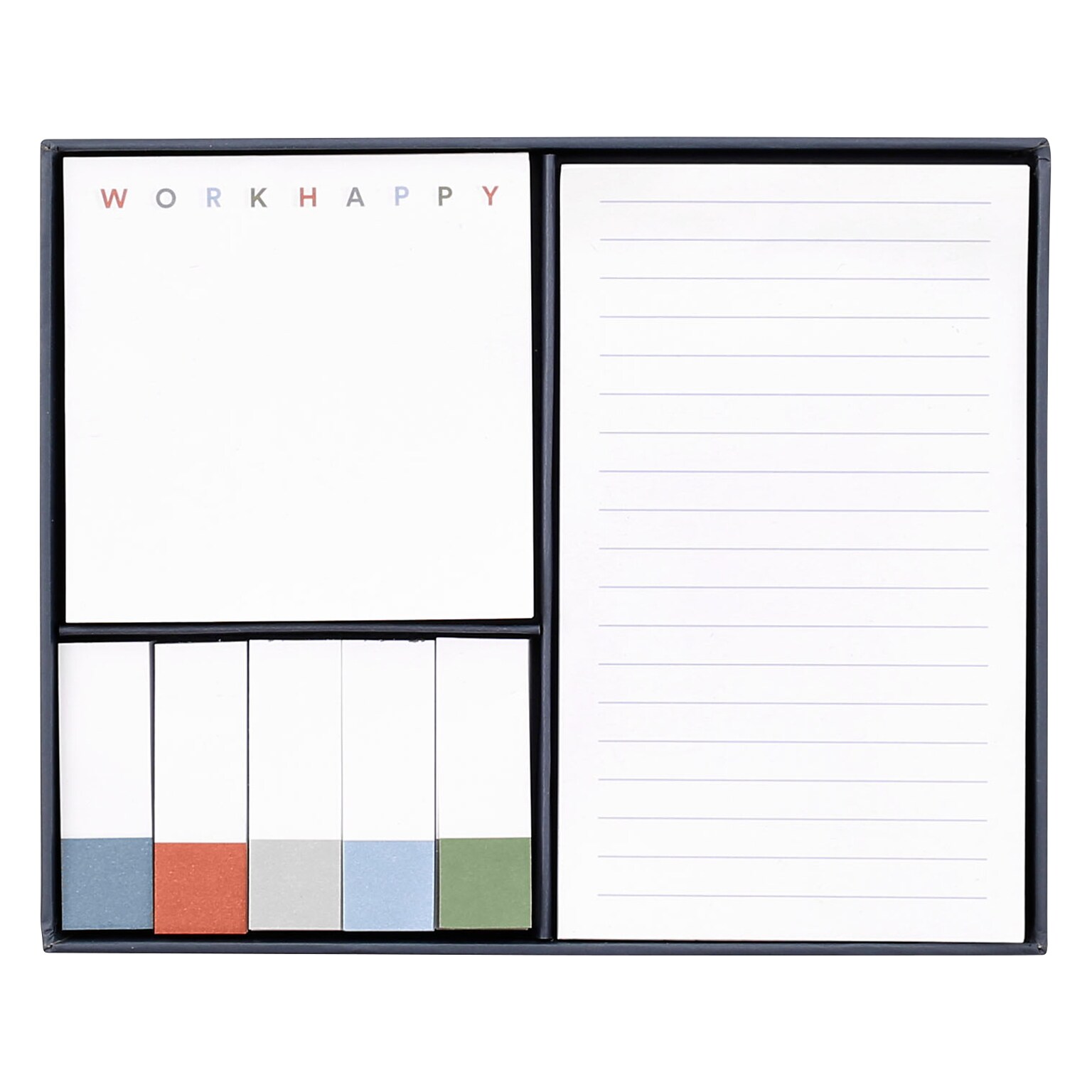 Poppin Work Happy Sticky Note Set, Everyday, Lagoon, 2 Pads/Pack (107471)