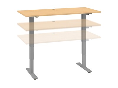 Bush Business Furniture Move 40 Series 28-48 Adjustable Standing Desk, Natural Maple/Cool Gray Metallic (M4S6030ACSK)
