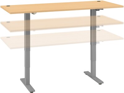 Bush Business Furniture Move 40 Series 28-48 Adjustable Standing Desk, Natural Maple/Cool Gray Metallic (M4S7230ACSK)