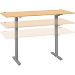 Bush Business Furniture Move 40 Series 28-48 Adjustable Standing Desk, Natural Maple/Cool Gray M