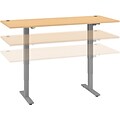 Bush Business Furniture Move 40 Series 28-48 Adjustable Standing Desk, Natural Maple/Cool Gray Metallic (M4S7230ACSK)