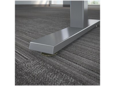 Bush Business Furniture Move 40 Series 28''-48'' Adjustable Standing Desk, Natural Maple/Cool Gray Metallic (M4S7230ACSK)