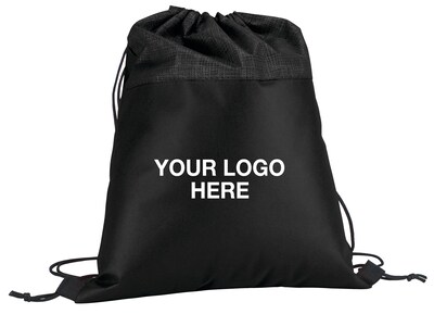 Custom Drawstring Two Tone Bag; 15-1/4x12-3/4", (QL48635)