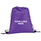 Custom Drawstring Two Tone Bag; 15-1/4x12-3/4", (QL48635)