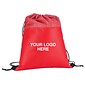 Custom Drawstring Two Tone Bag; 15-1/4x12-3/4", (QL48635)