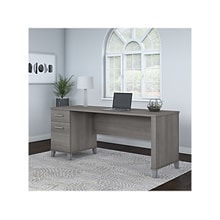 Bush Furniture Somerset 72W Office Desk with Drawers, Platinum Gray (WC81272)