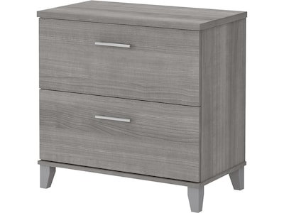 Bush Furniture Somerset 2-Drawer Lateral File Cabinet, Letter/Legal, Platinum Gray, 30 (WC81280)