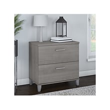 Bush Furniture Somerset 2-Drawer Lateral File Cabinet, Letter/Legal, Platinum Gray, 30 (WC81280)