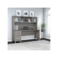 Bush Furniture Somerset 72W Office Desk with Drawers and Hutch, Platinum Gray (SET018PG)