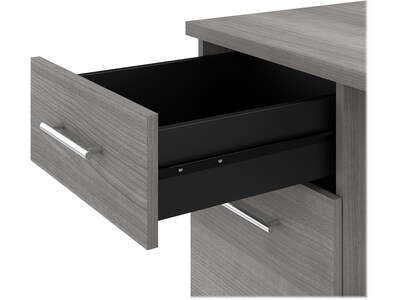 Bush Furniture Somerset 72"W Office Desk with Drawers and Hutch, Platinum Gray (SET018PG)