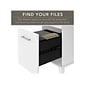 Bush Furniture Somerset 72" Computer Desk with Hutch and Lateral File Cabinet, White (SET019WH)