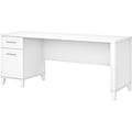 Bush Furniture Somerset 72W Office Desk with Drawers, White (WC81972)